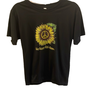 Black and sunflower t-shirt size medium